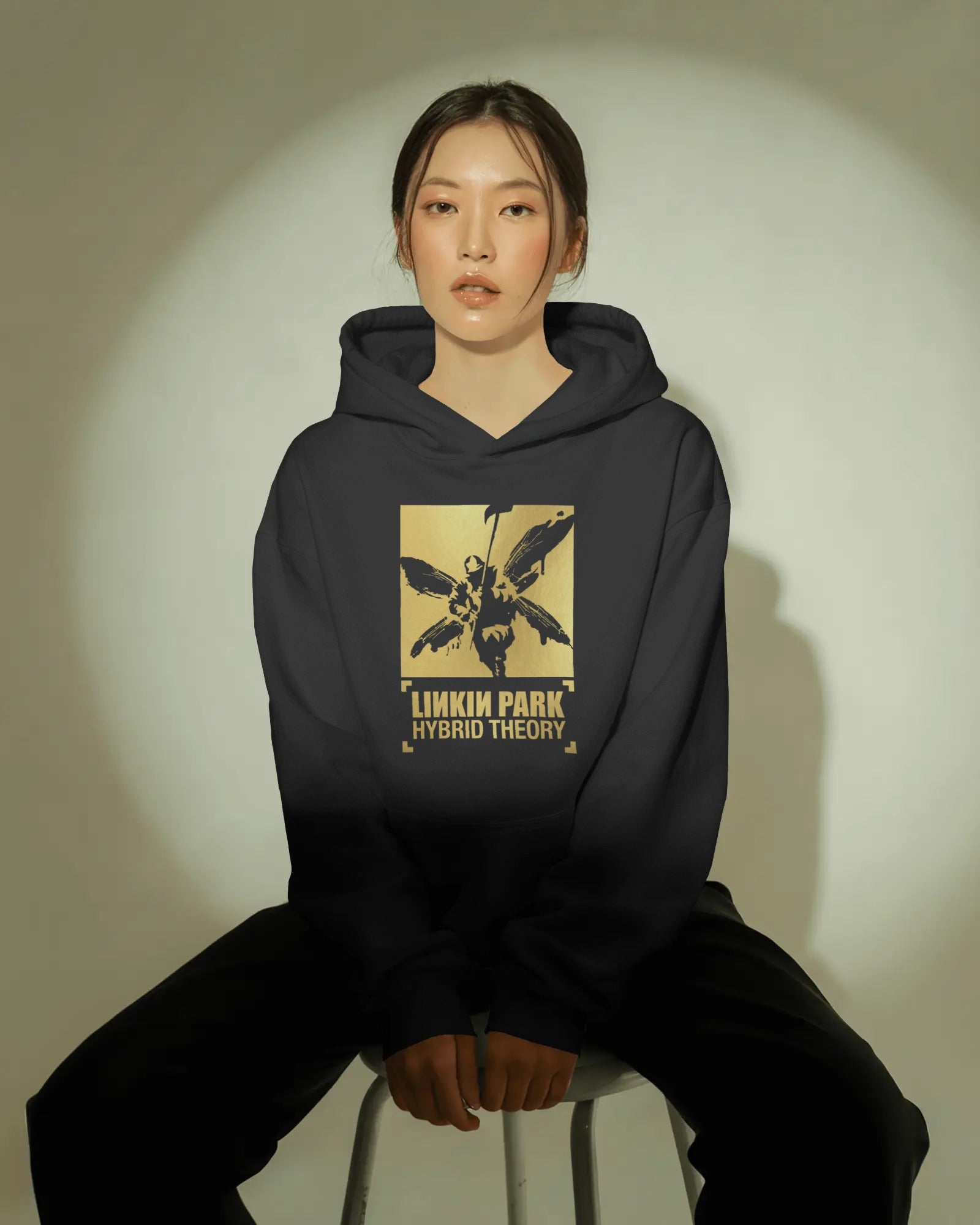 Nitoirous Atelier Linkin Park Hybrid Theory Black Luxe Hoodie