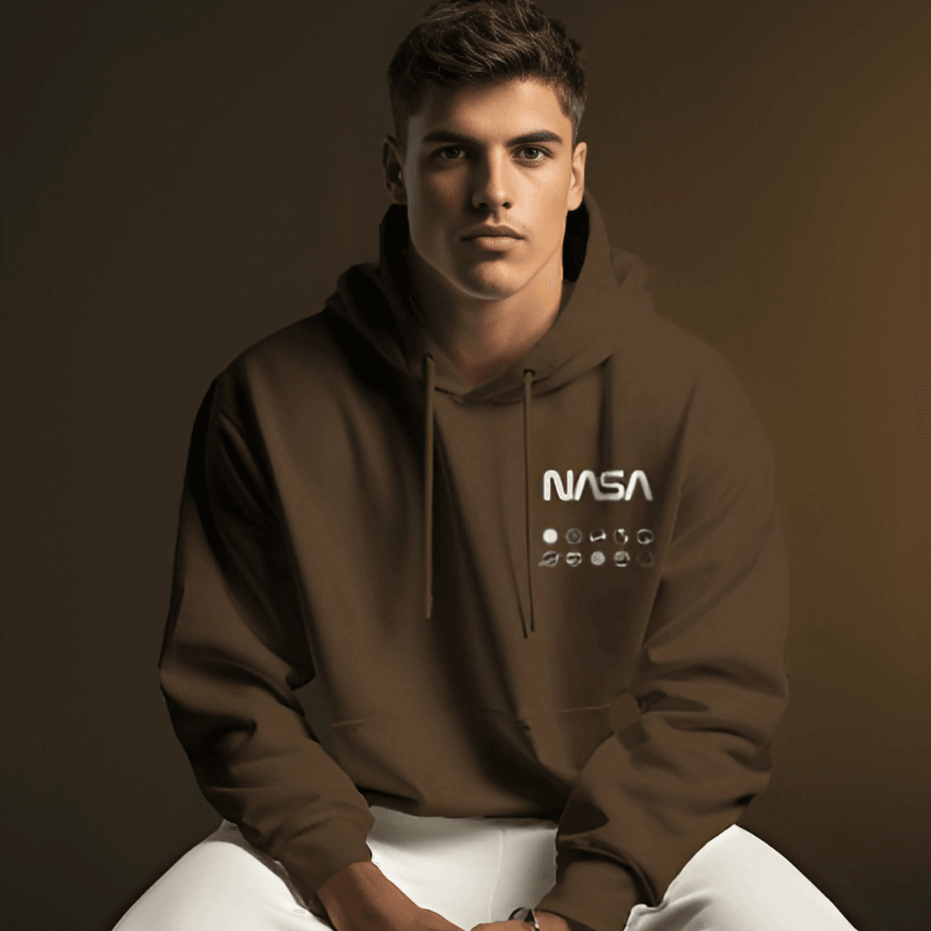 Nitorious Brown NASA Luxe Hoodie.