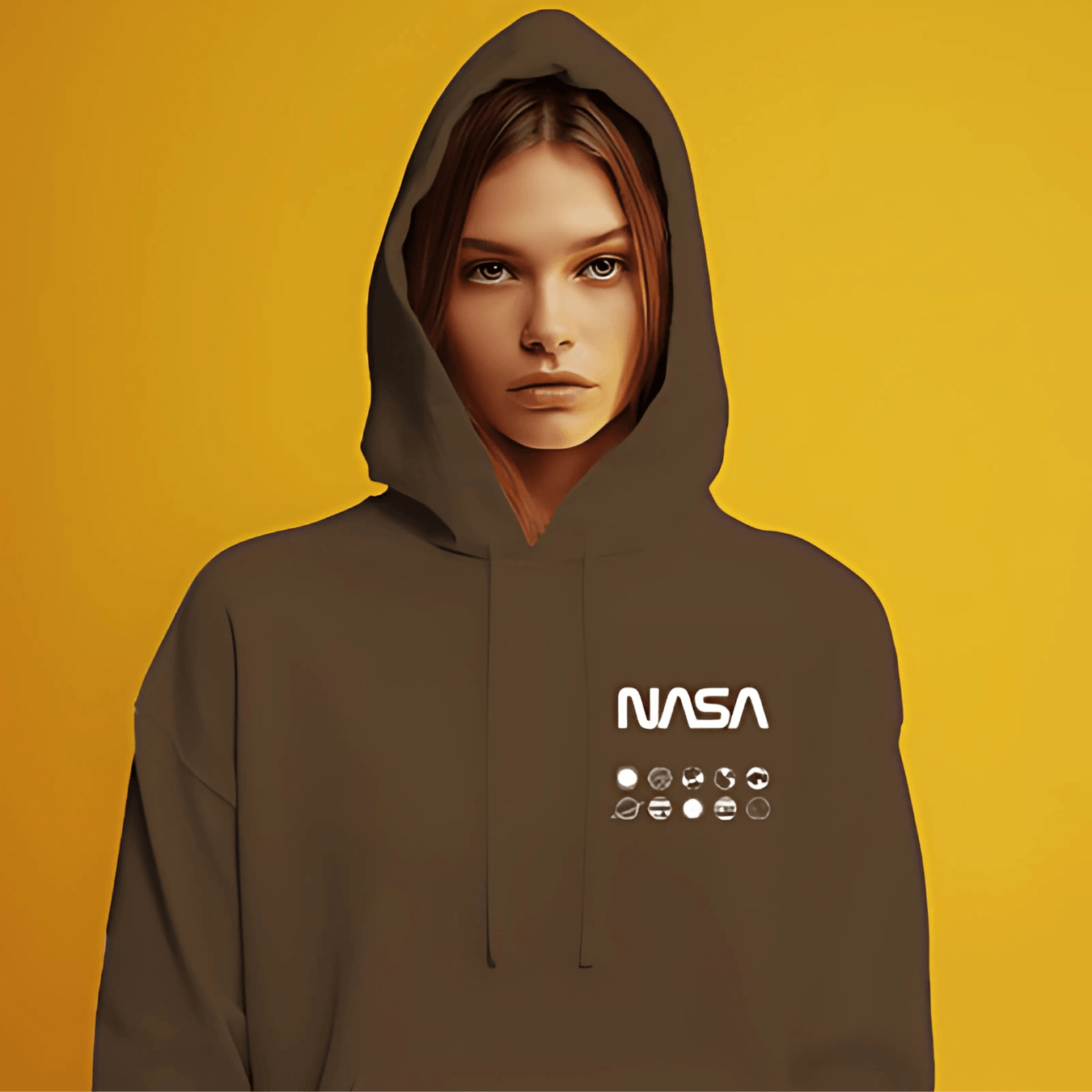 Nitorious Brown NASA Luxe Hoodie.