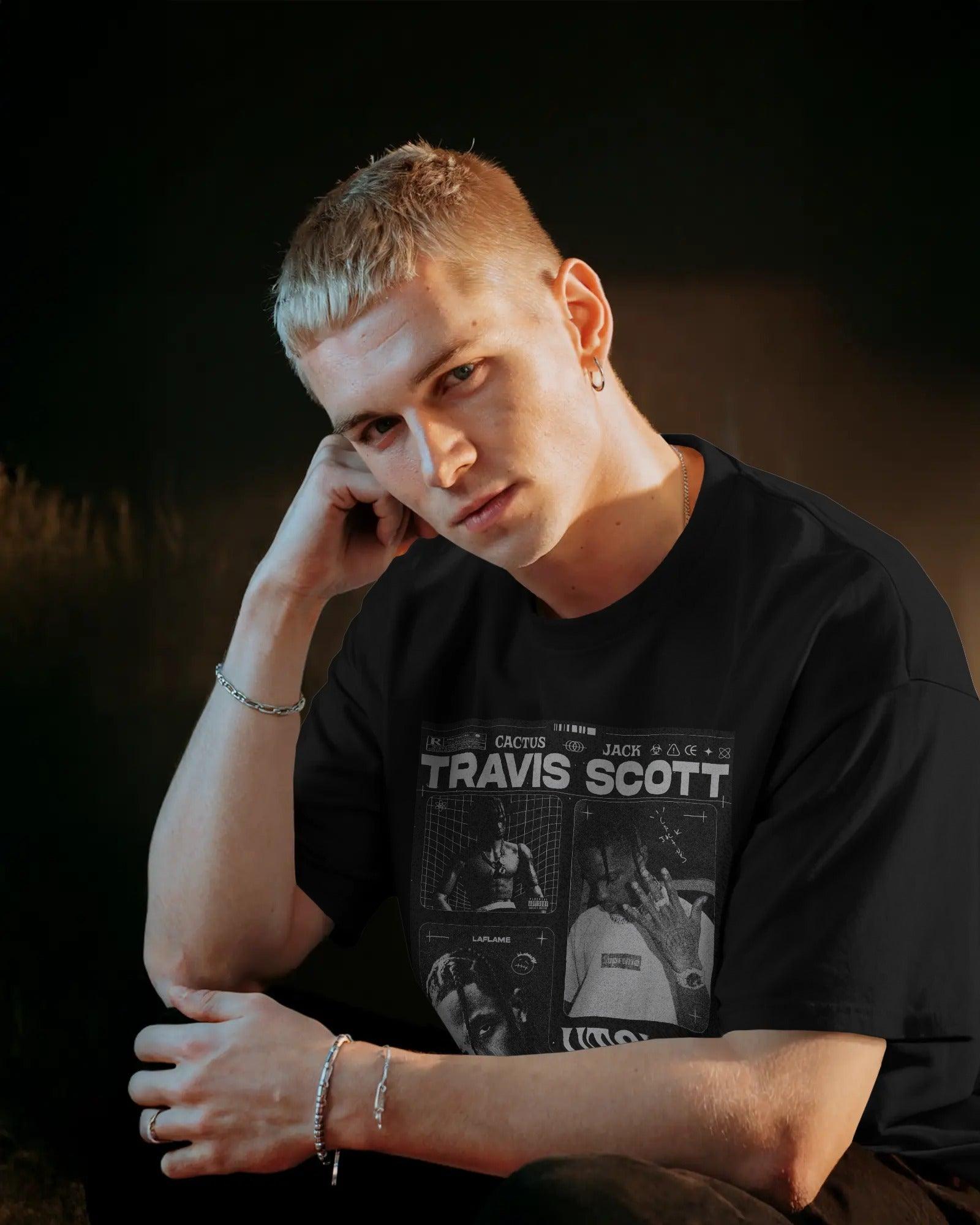 Travis Scott - Utopia Oversized Black Tshirt