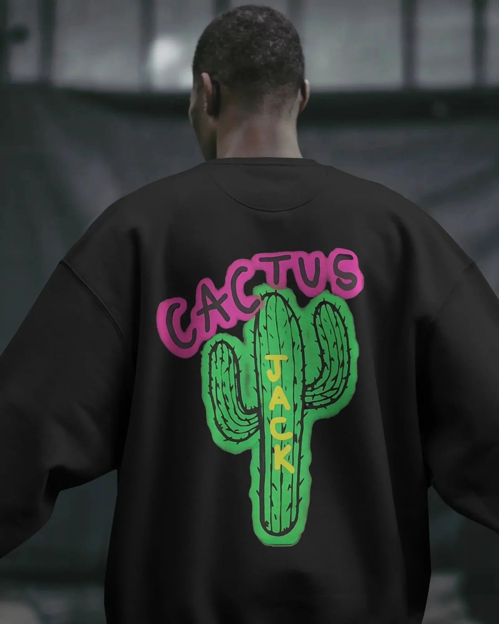 Black Travis Scott sweatshirt featuring bold graphic elements inspired by the rapper’s signature style. Made from premium cotton blend for comfort and streetwear appeal. Ideal for fans of hip-hop fashion and statement looks.