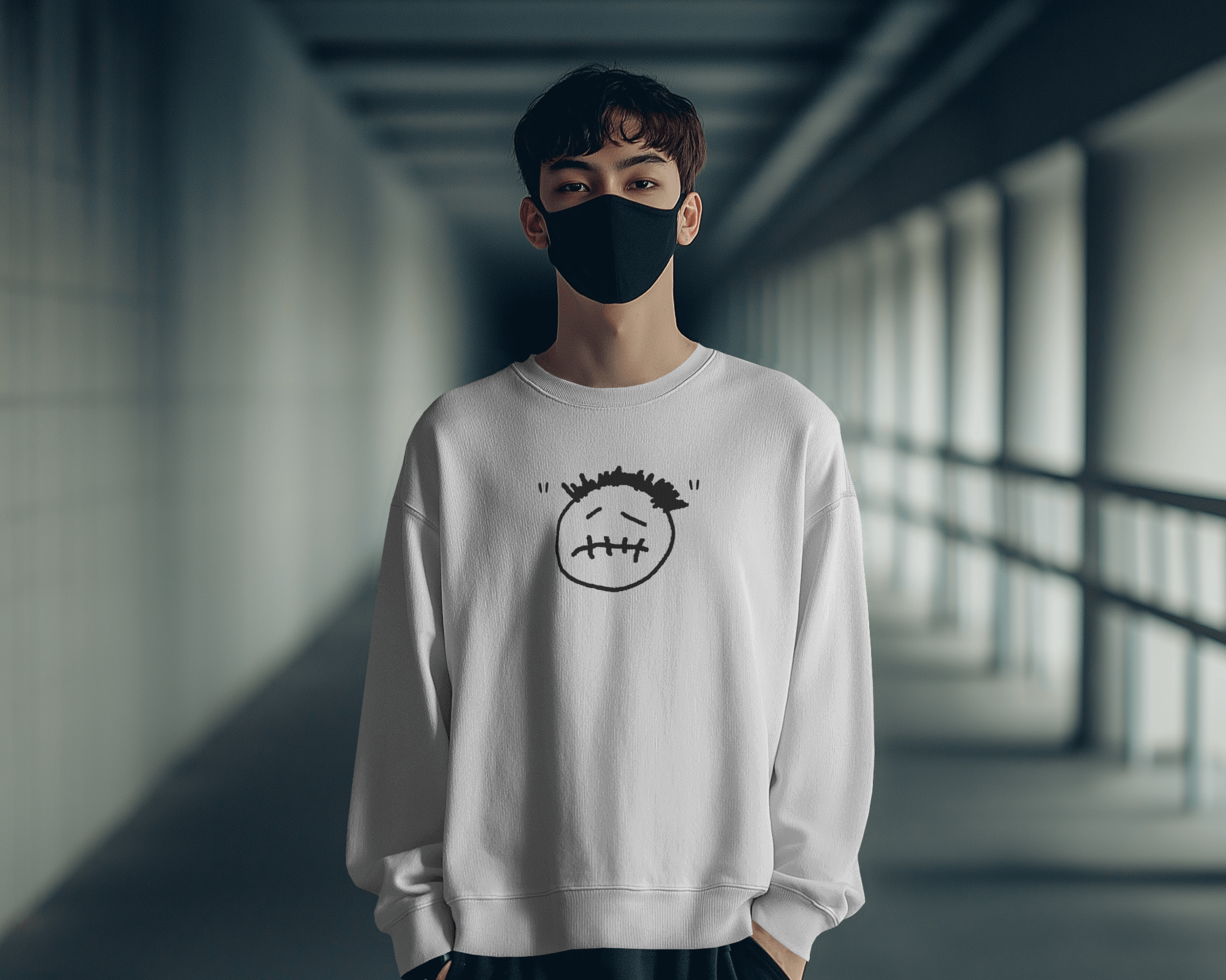 Travis Scott Look Mom I Can Fly Luxe White Sweatshirt from Circus Maximus Stadium Tour – premium cotton concert merch, oversized streetwear style.