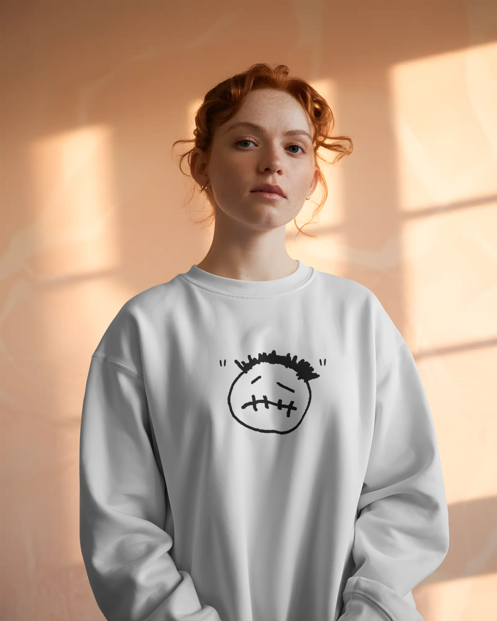 Travis Scott Look Mom I Can Fly Luxe White Sweatshirt from Circus Maximus Stadium Tour – premium cotton concert merch, oversized streetwear style.