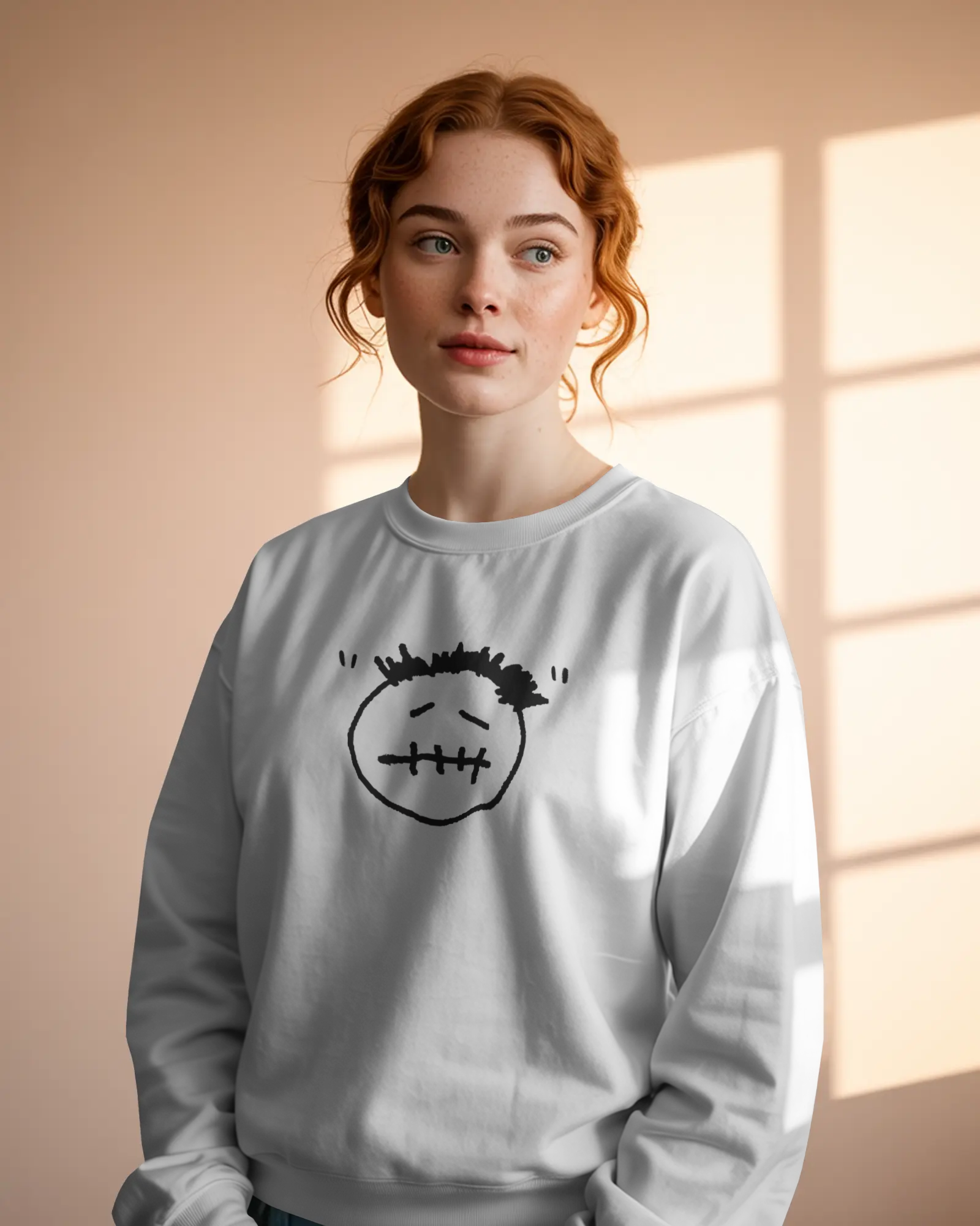 Travis Scott Look Mom I Can Fly Luxe White Sweatshirt from Circus Maximus Stadium Tour – premium cotton concert merch, oversized streetwear style.