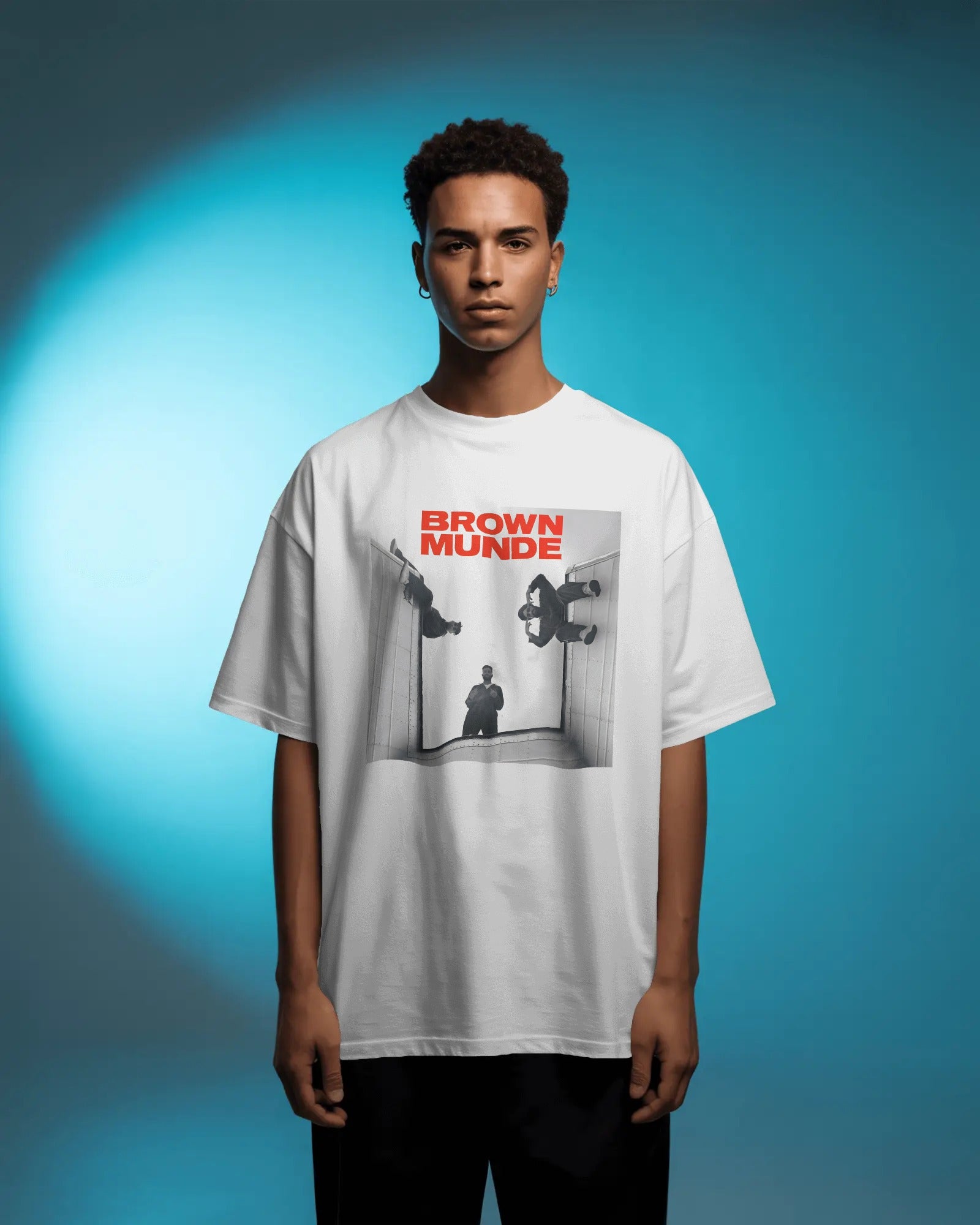 AP Dhillon Brown Munde OG India Oversized Tshirt from Nitorious Atelier 