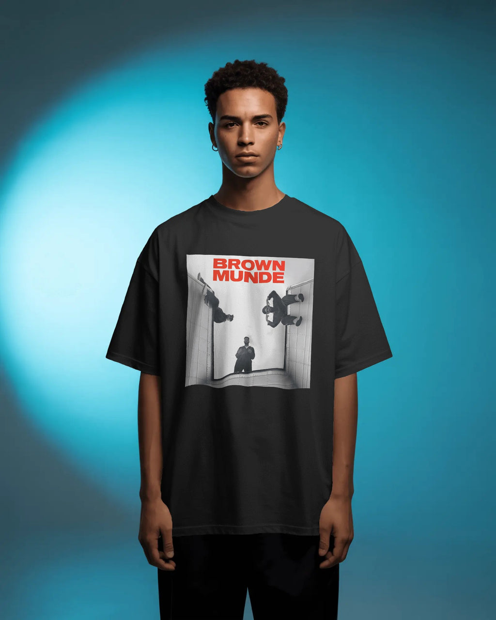 AP Dhillon Brown Munde OG India Oversized Black Tshirt from Nitorious Atelier 