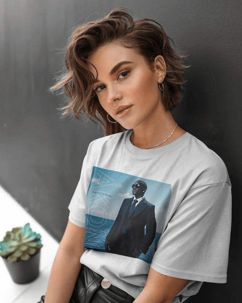 Akon Concert Graphic Printed Oversized T-shirt – premium cotton music tour merch streetwear for fans.