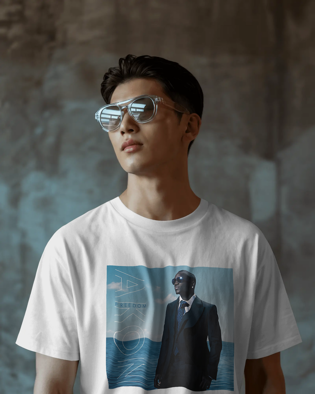 Akon Concert Graphic Printed Oversized T-shirt – premium cotton music tour merch streetwear for fans.