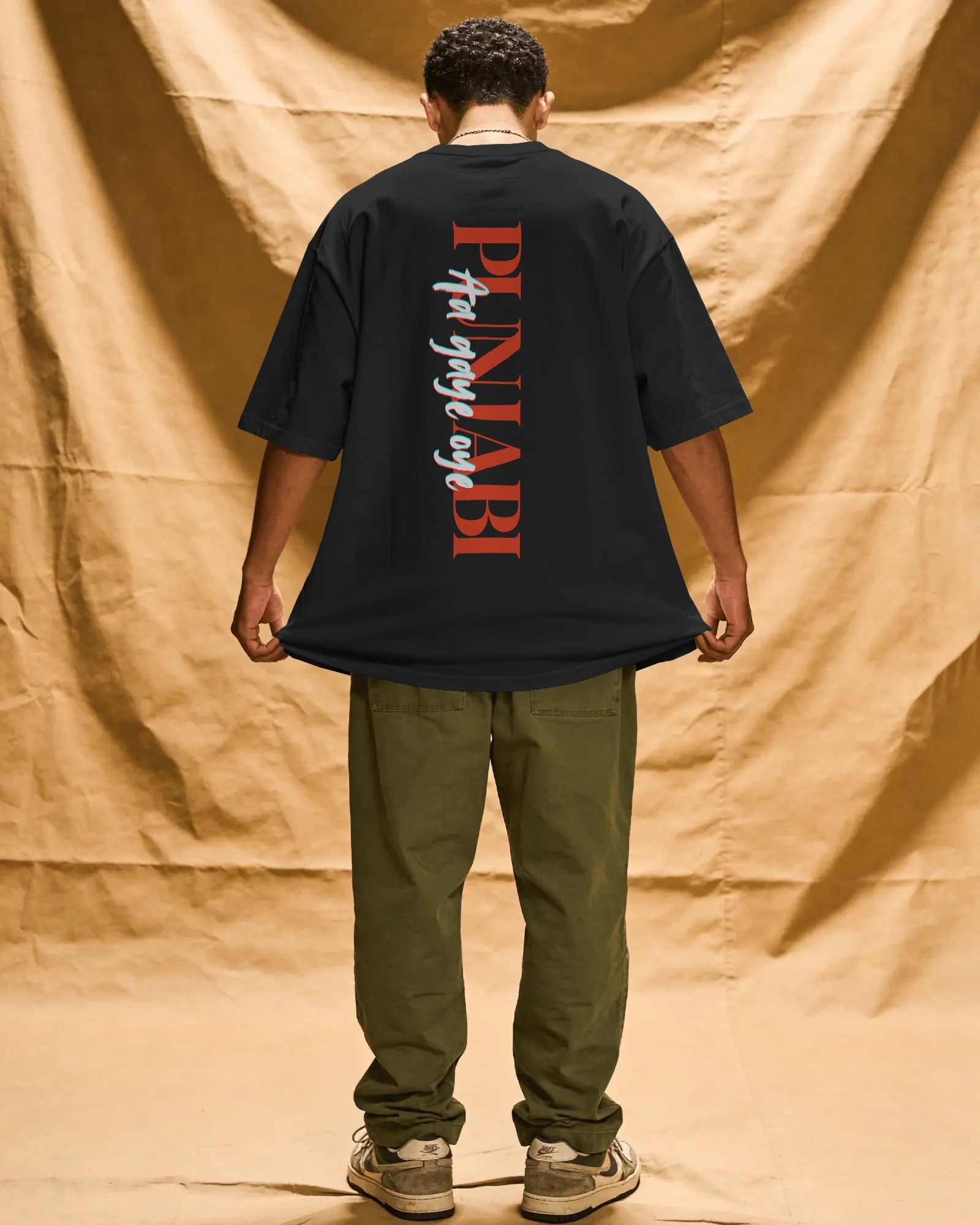 Diljit Dosanjh Aura World Tour Oversized Black T-shirt