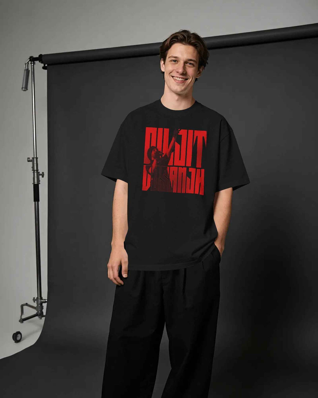 Diljit Dosanjh Concert Edition Oversized Black T-Shirt