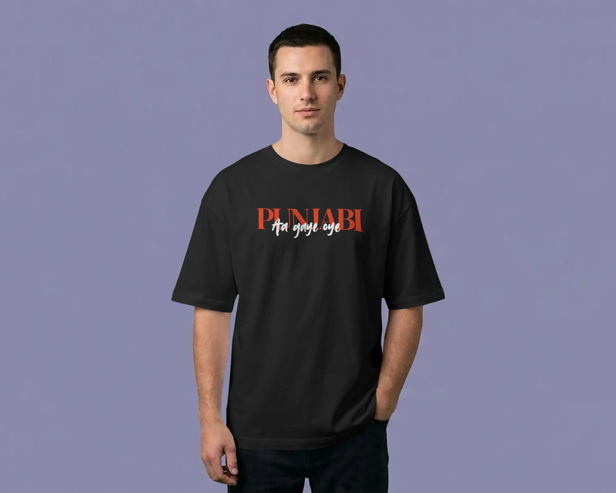 Diljit Dosanjh Punjab Forever Oversized Black T-Shirt