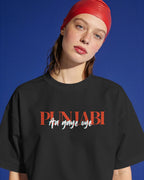 Diljit Dosanjh Punjab Forever Oversized Black T-Shirt