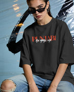 Diljit Dosanjh Punjab Forever Oversized Black T-Shirt