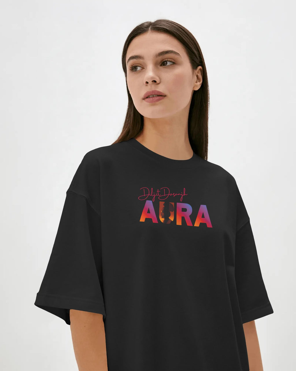Diljit Dosanjh Aura World Tour streetwear oversized t-shirt