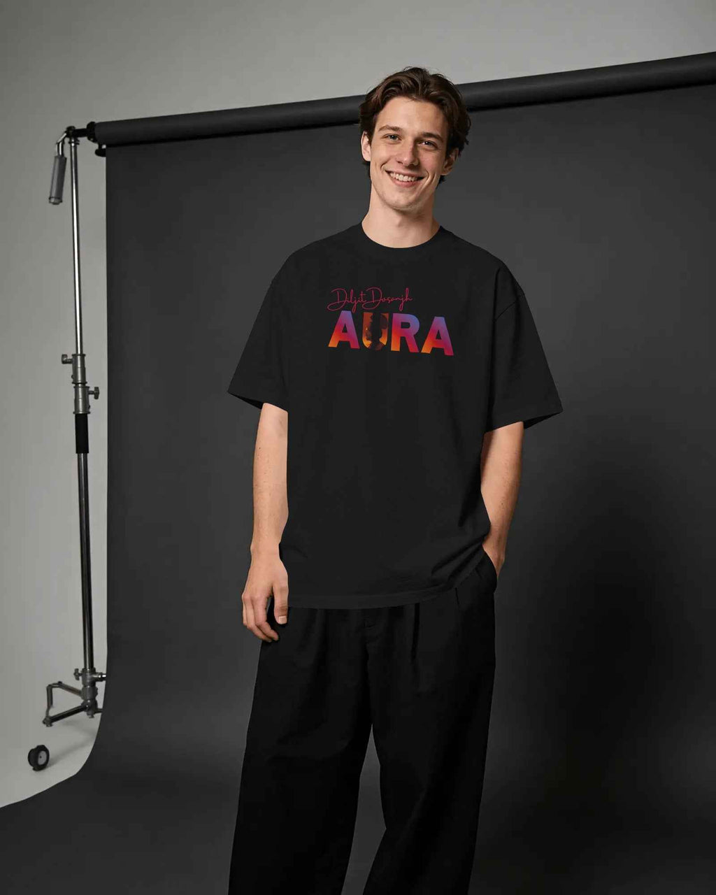 Diljit Dosanjh Signature Edition Aura World Tour Oversized T-Shirt | Unisex Premium Cotton Graphic Tee