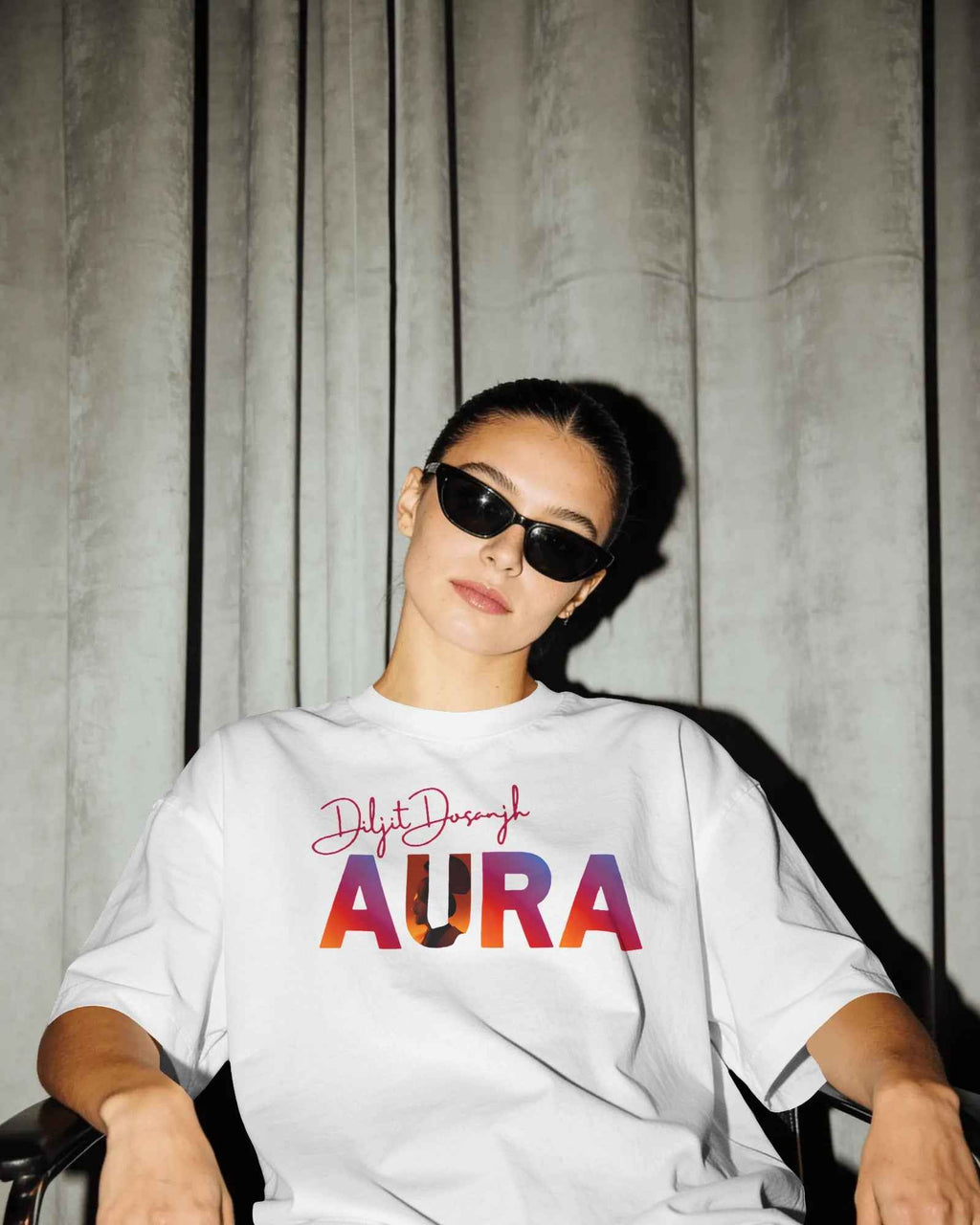 Diljit Dosanjh Signature Edition Aura World Tour Oversized T-Shirt | Unisex Premium Cotton Graphic Tee