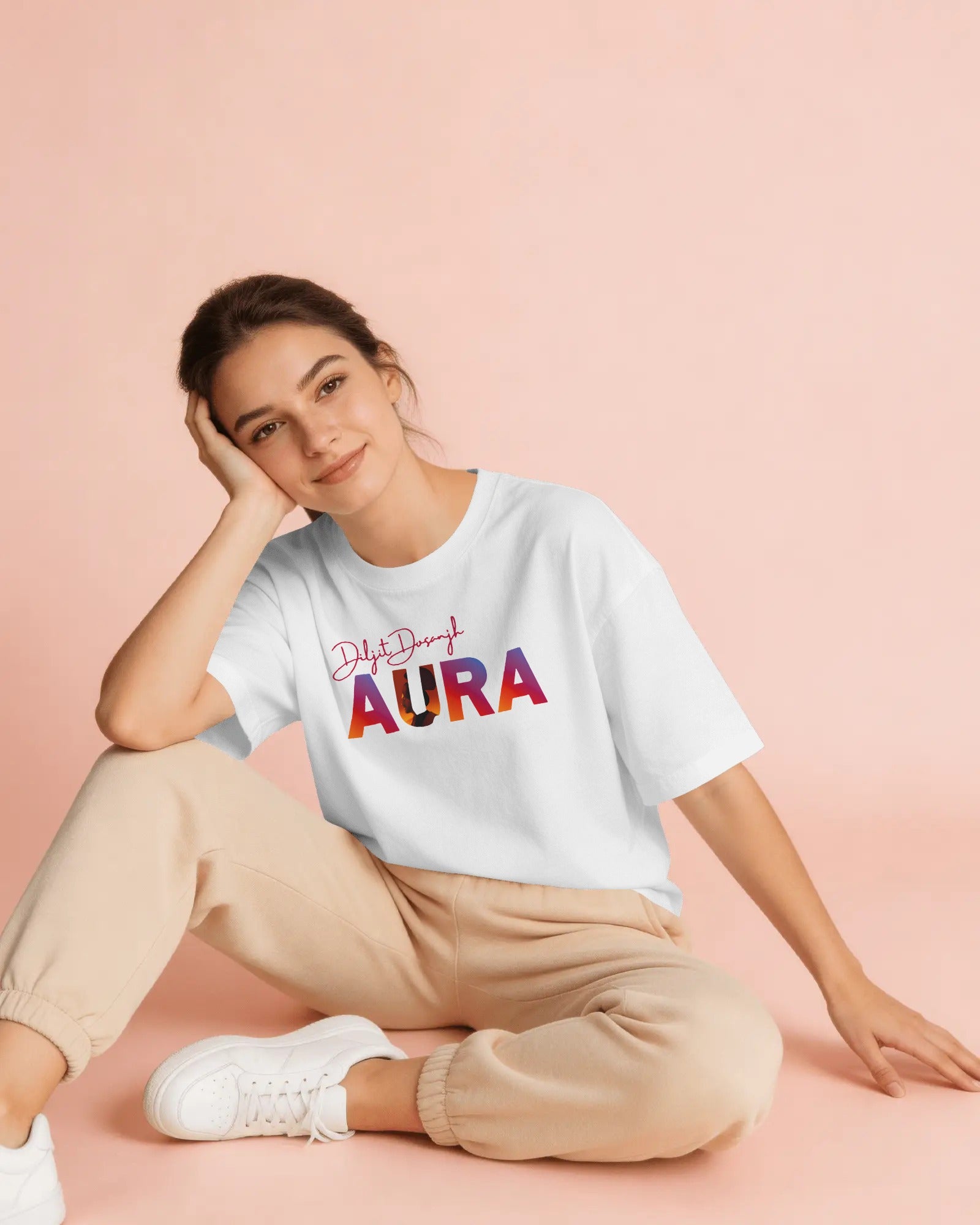 Diljit Dosanjh Signature Edition Aura World Tour Oversized T-Shirt | Unisex Premium Cotton Graphic Tee