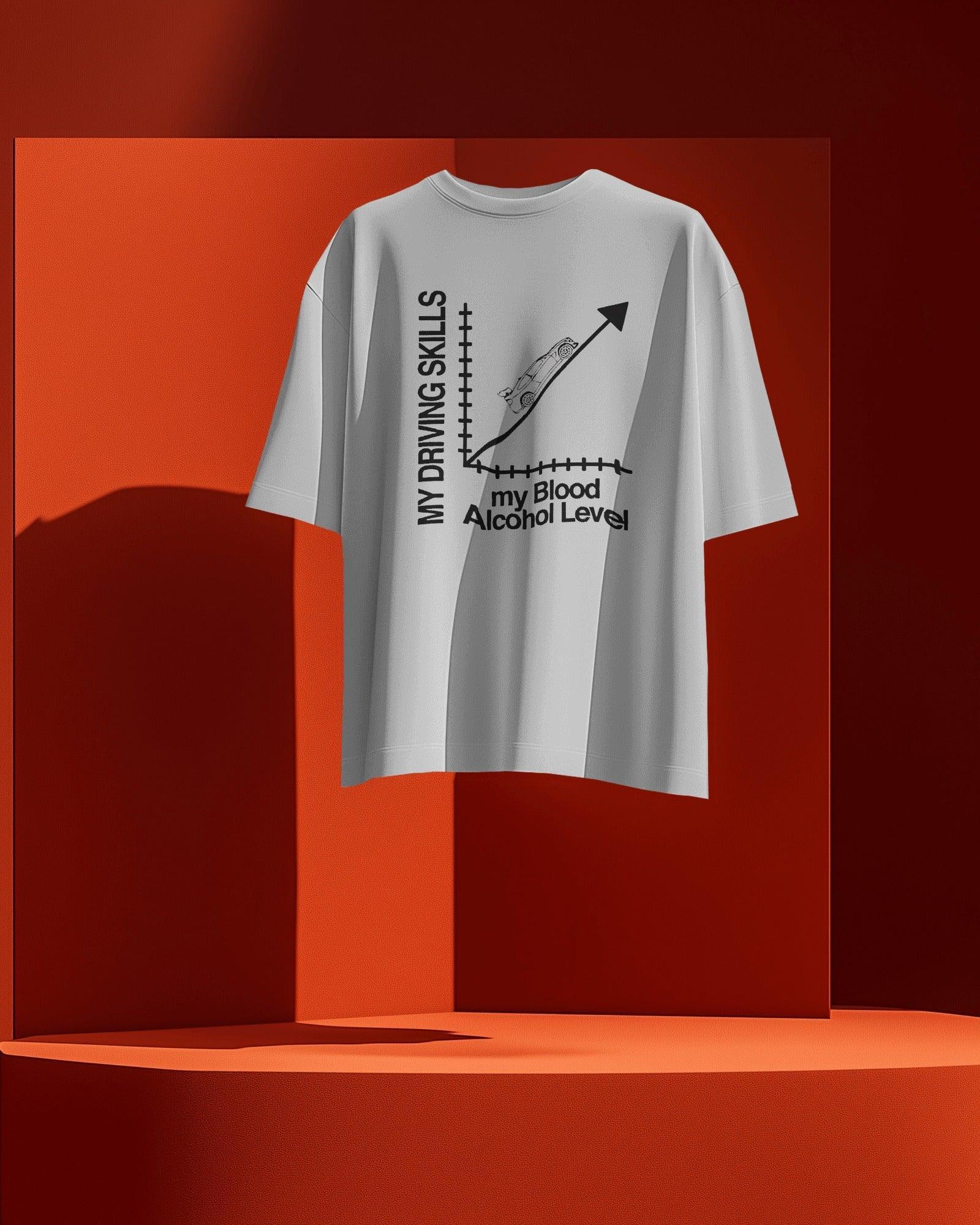 Oversized ‘Driving Skills’ t-shirt from Nitorious Atelier. Bold, weird, and unapologetic—crafted from premium cotton for ultimate comfort and a statement-making streetwear look.