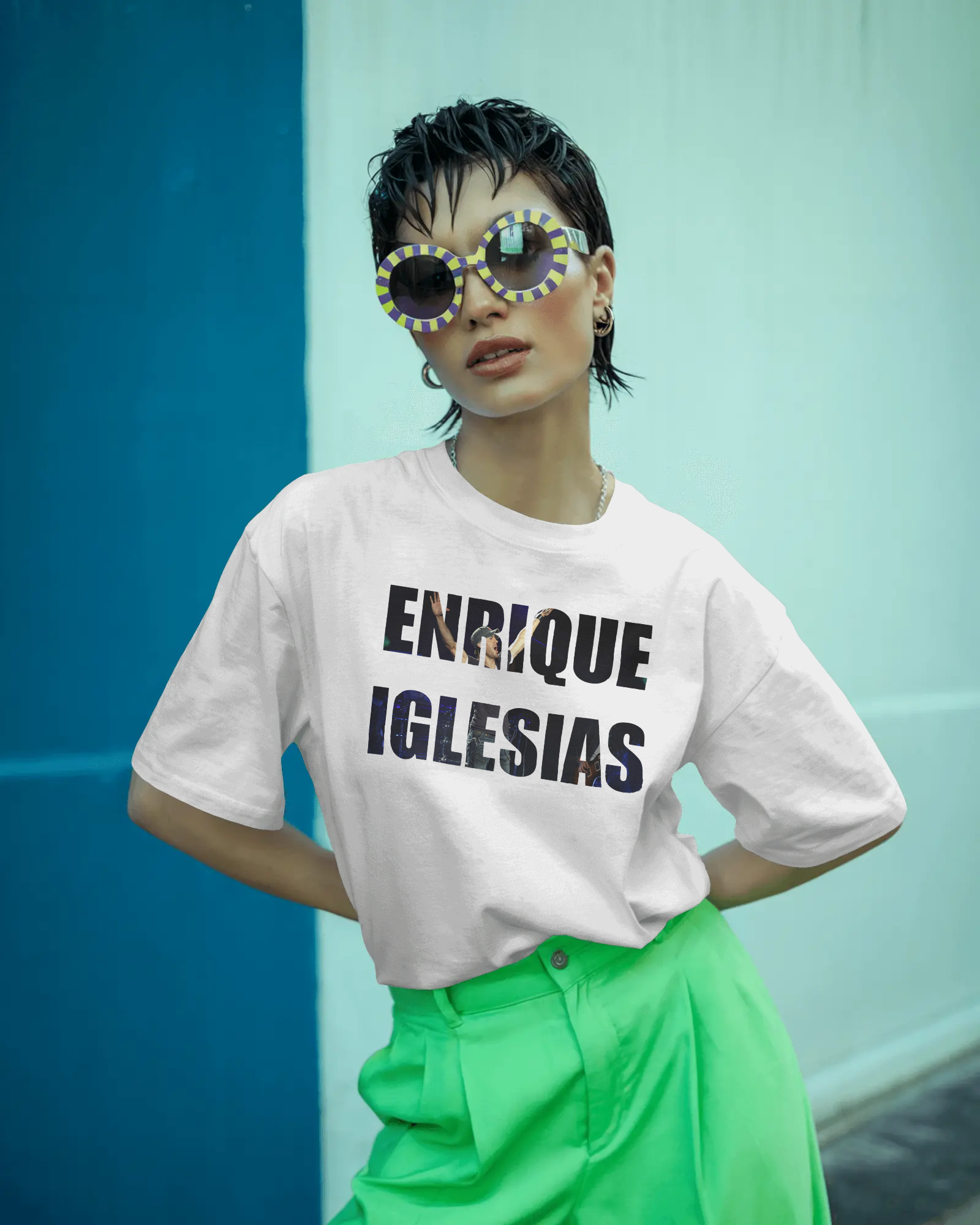 Enrique Iglesias Concert Graphic Printed Oversized T-shirt