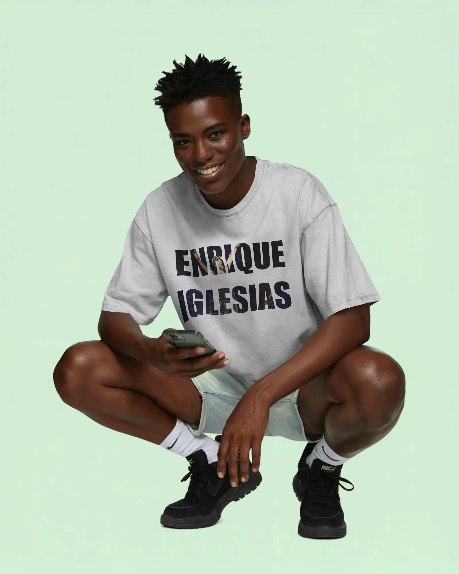 Enrique Iglesias Concert Graphic Printed Oversized T-shirt