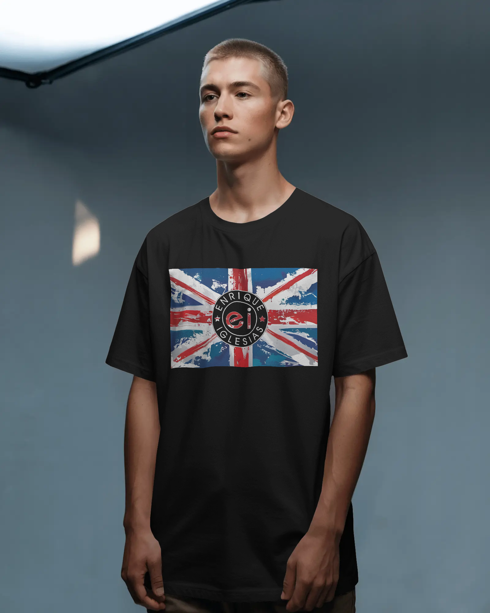 Enrique Iglesias EI Concert Graphic Printed Oversized T-shirt – premium cotton concert merch streetwear for fans.