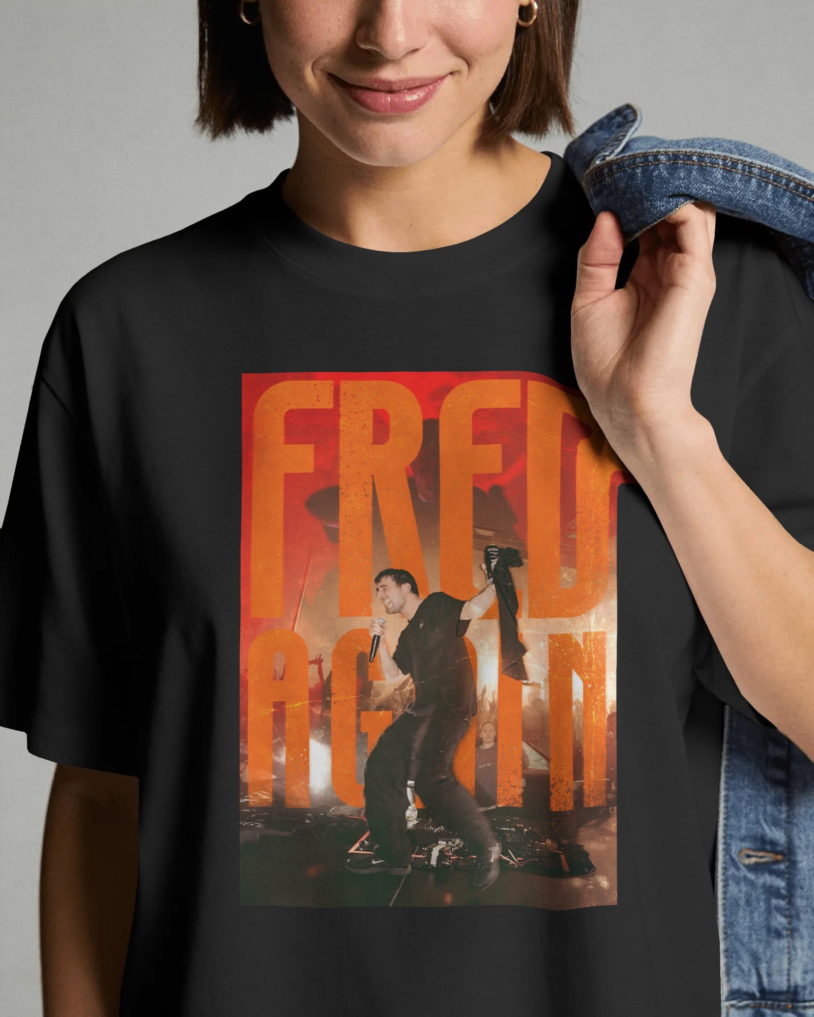 Fred Again Live in Concert graphic oversized tee made from 220 GSM cotton