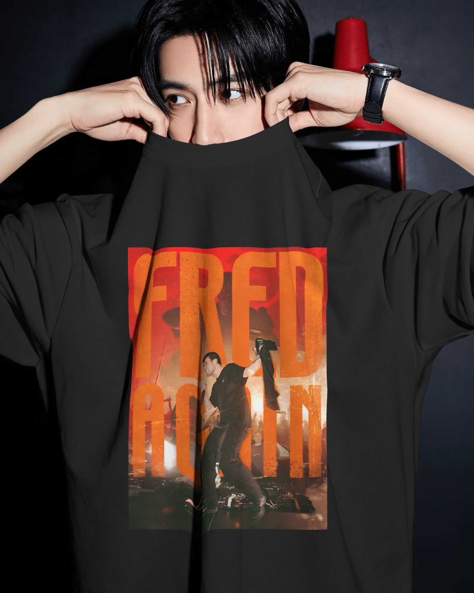 Fred Again Live in Concert oversized cotton t-shirt with front graphic print