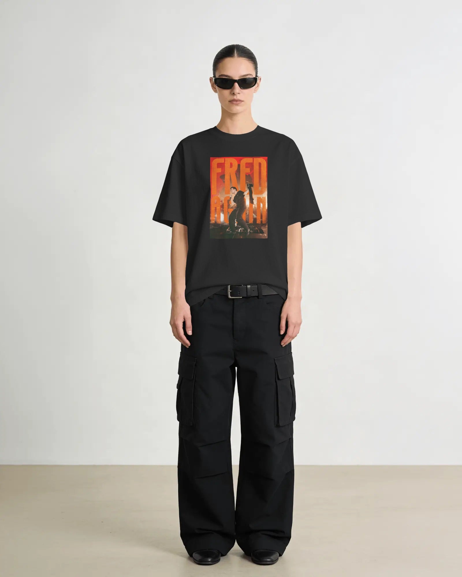 Fred Again Live in Concert oversized cotton t-shirt with front graphic print from Nitorious Atelier