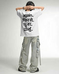 Fred Again Tour Edition oversized white t-shirt with multilingual back print