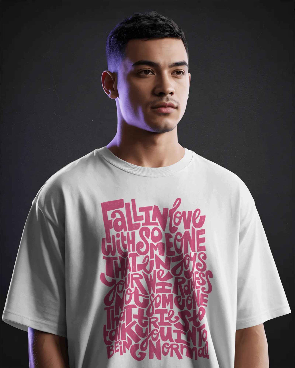 Fred Again Dermot (See Yourself In My Eyes) Oversized White T-Shirt | Unisex Premium Cotton Graphic Tee