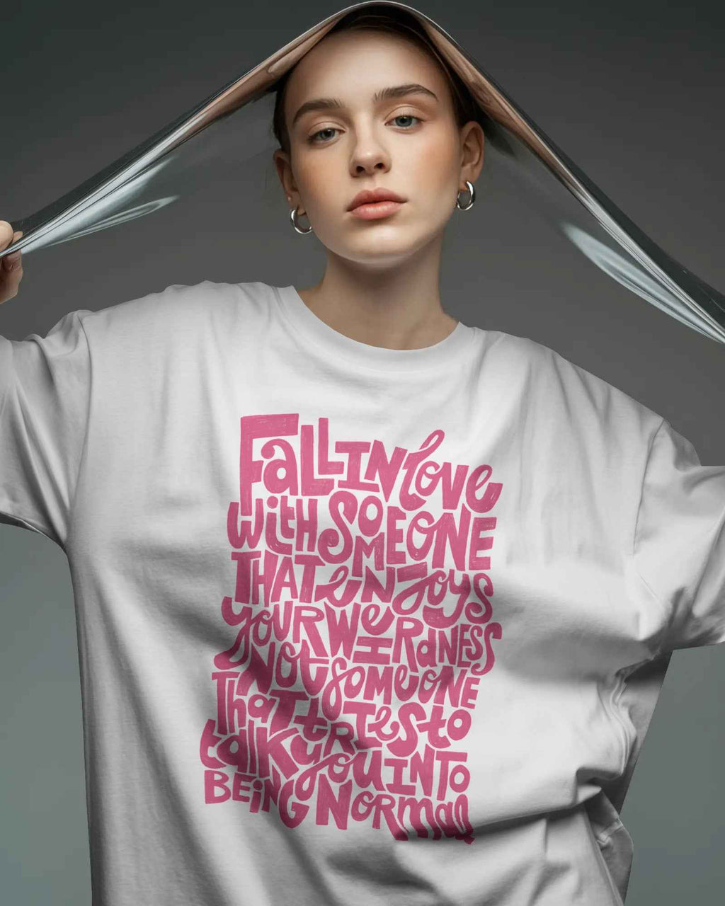 Fred Again Dermot (See Yourself In My Eyes) Oversized White T-Shirt | Unisex Premium Cotton Graphic Tee