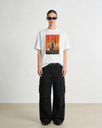 Fred Again Live in Concert oversized white t-shirt featuring concert artwork from Nitorious Atelier 