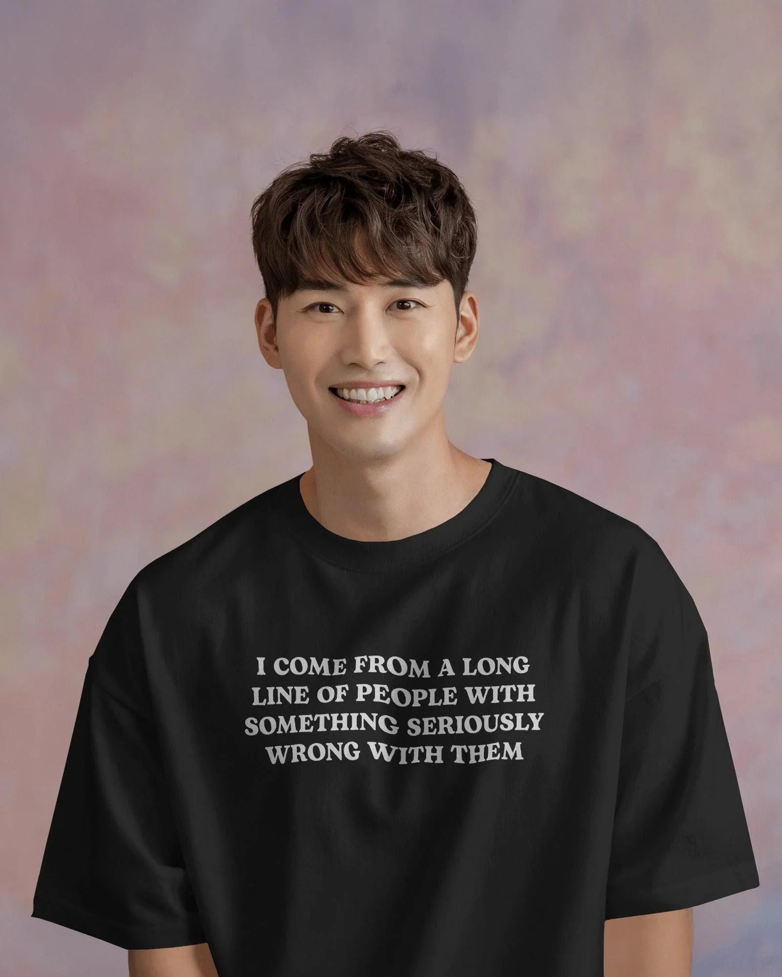 Oversized t-shirt featuring the bold statement ‘Generational Chaos.’ A witty take on family dysfunction, printed in a striking font for a perfect streetwear vibe. Made from premium cotton for ultimate comfort and style