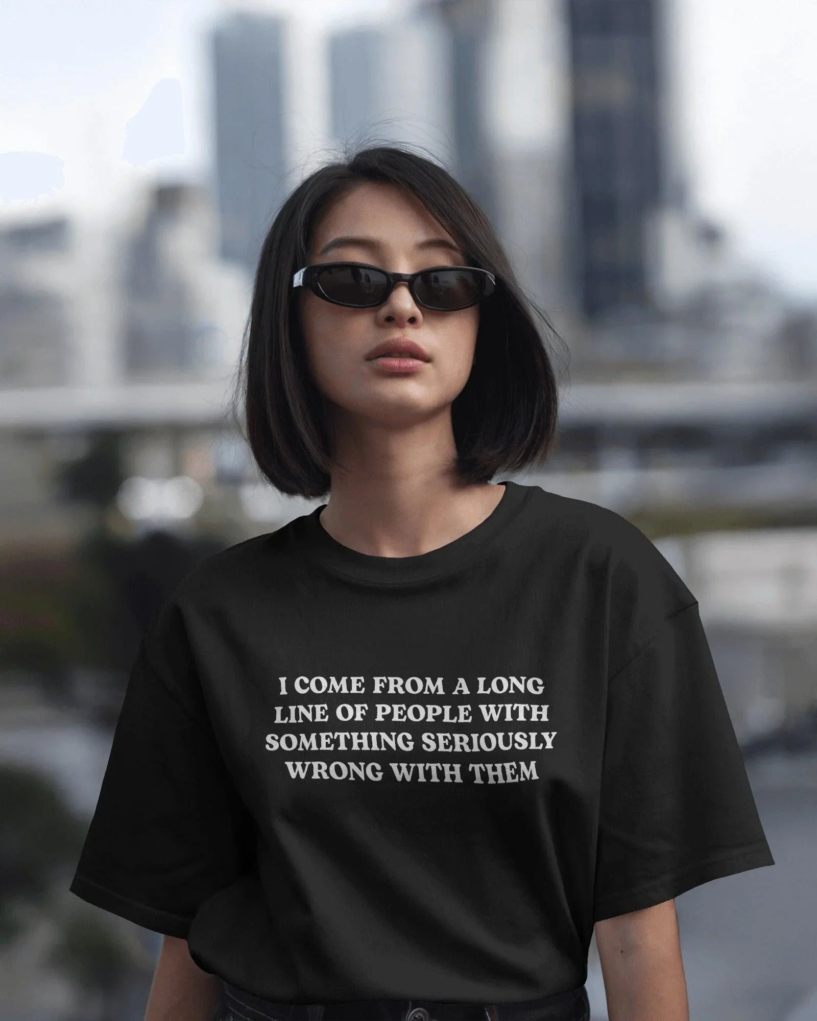 Oversized t-shirt featuring the bold statement ‘Generational Chaos.’ A witty take on family dysfunction, printed in a striking font for a perfect streetwear vibe. Made from premium cotton for ultimate comfort and style