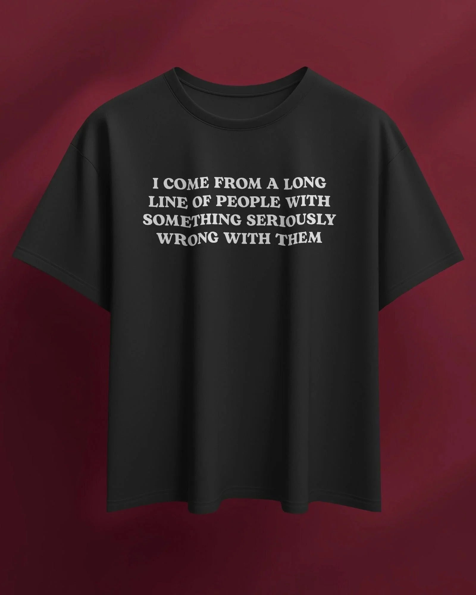 Oversized t-shirt featuring the bold statement ‘Generational Chaos.’ A witty take on family dysfunction, printed in a striking font for a perfect streetwear vibe. Made from premium cotton for ultimate comfort and style