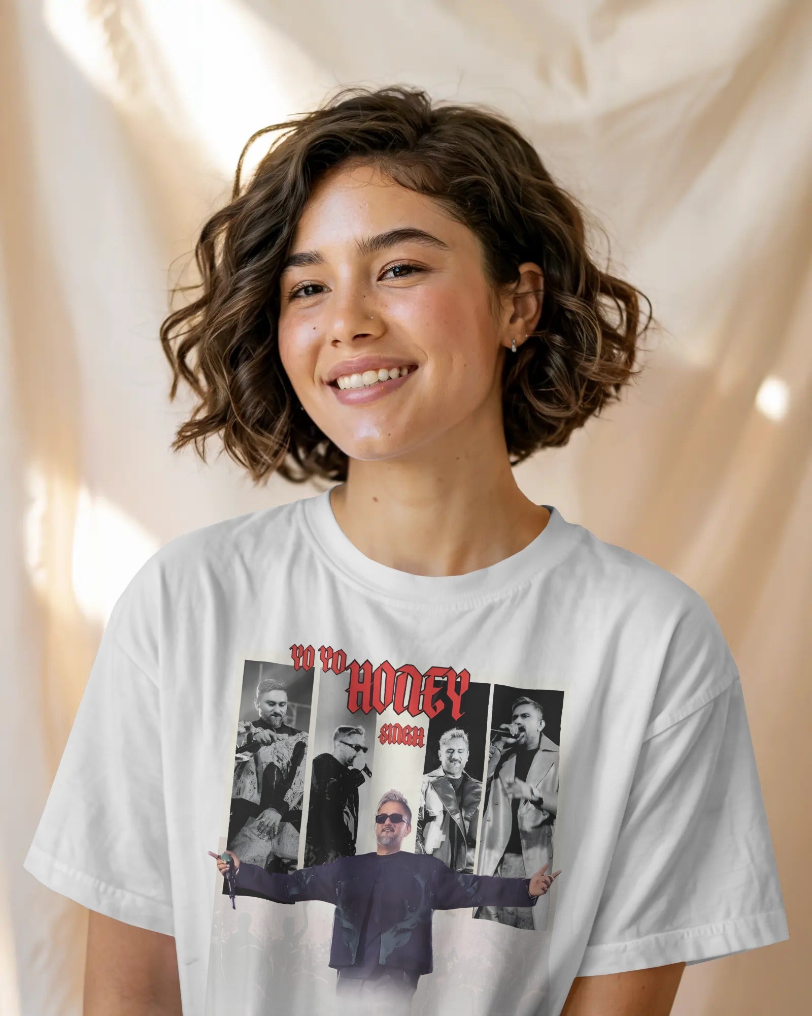 Yo Yo Honey Singh My Story India Chapter concert oversized white t-shirt