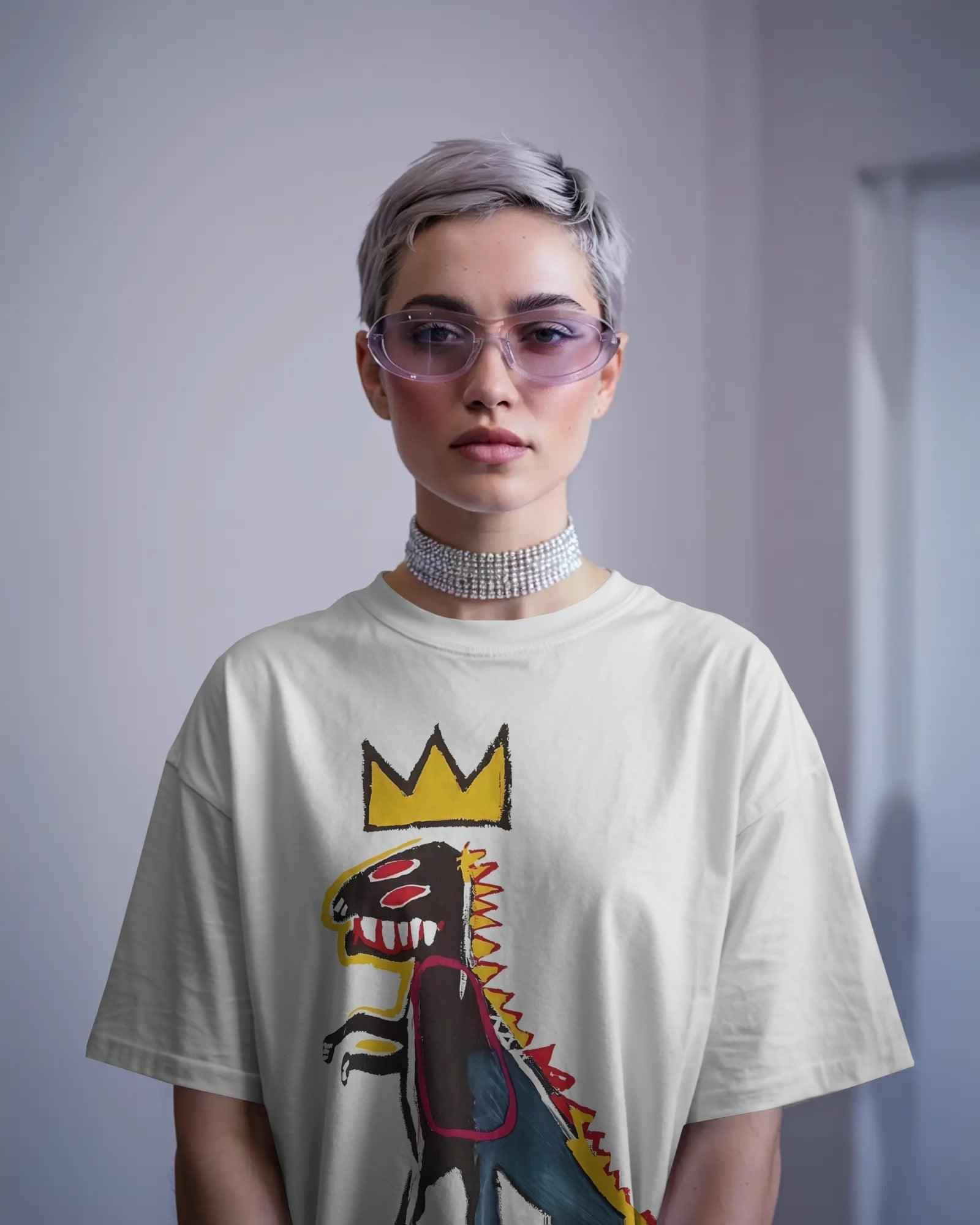 Jean Michel Basquiat Graphic printed Oversized T-shirt