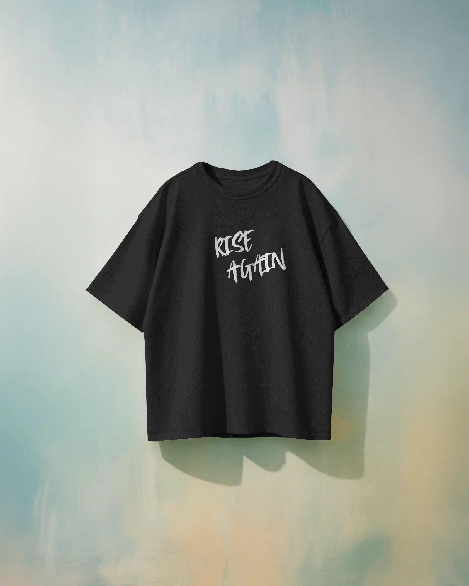 Black oversized t-shirt from Nitorious Atelier featuring a bold Kilim-inspired print. Made from premium cotton for comfort, style, and cultural flair.