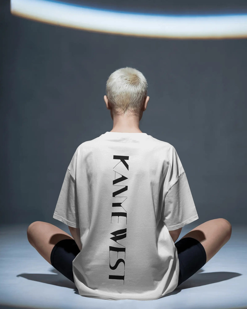 Premium 220 GSM cotton oversized white t-shirt inspired by Kanye West tour edition