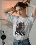 Kanye West Pablo graffiti oversized white t-shirt in premium cotton for Kanye West Ye India Tour. Ye Live Concert Tour 