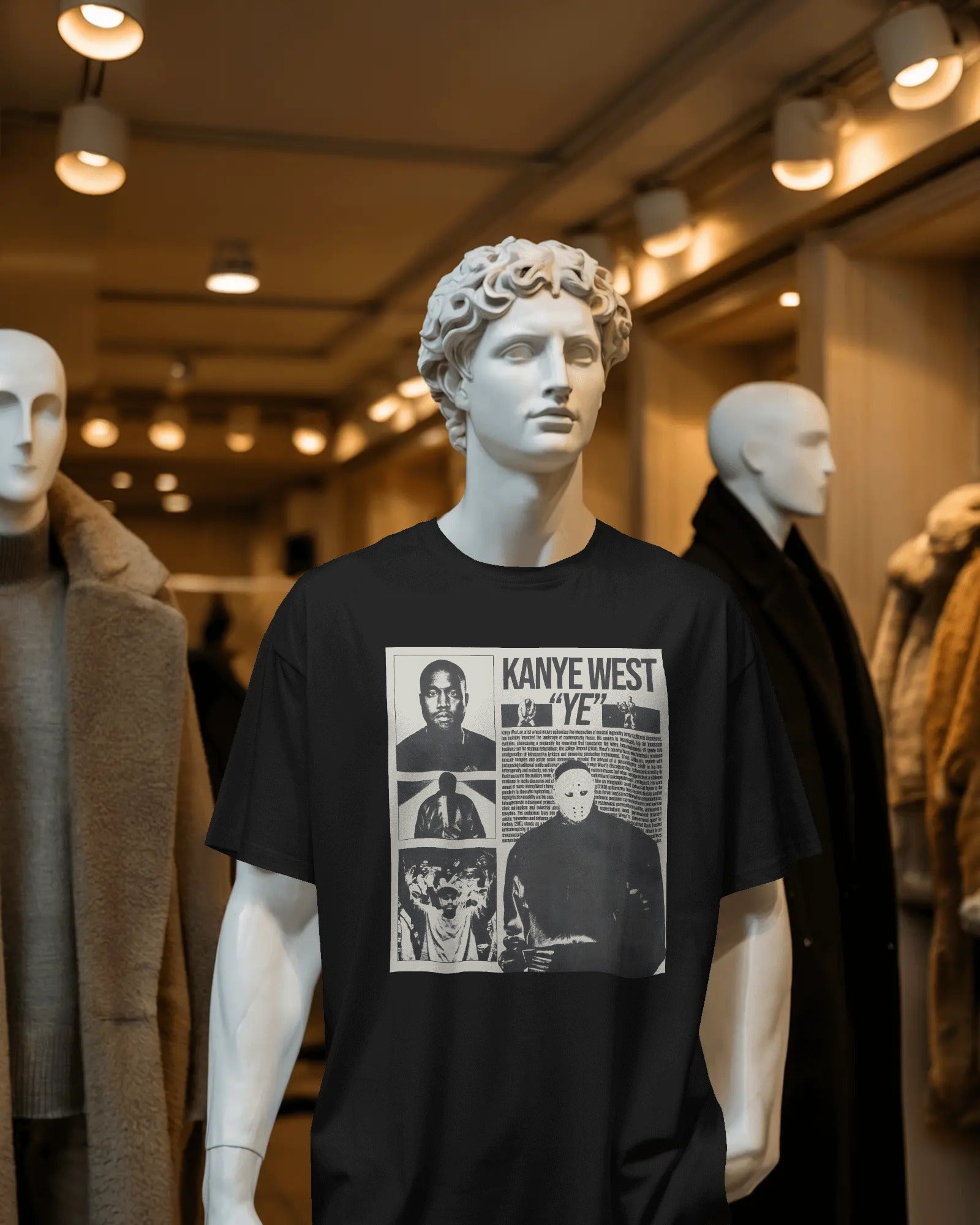 Premium 220 GSM cotton Kanye West YE oversized streetwear t-shirt for Ye India Live concert