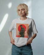Karan Aujla Red Aura Oversized White T-Shirt