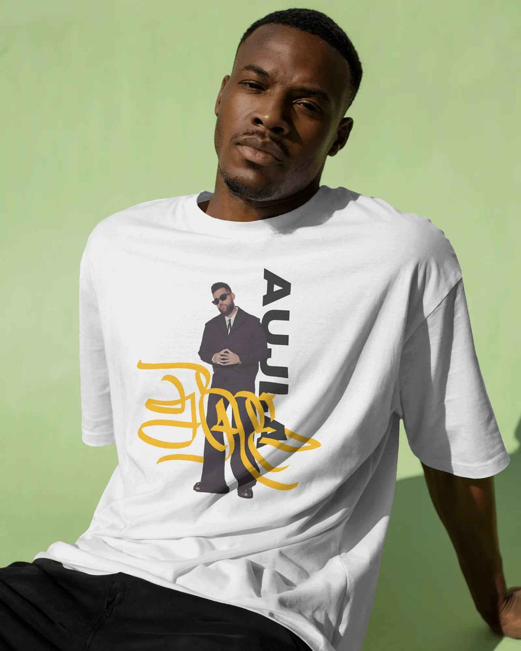 Karan Aujla Signature Edition Oversized White T-Shirt