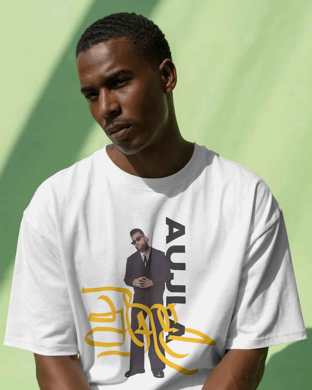 Karan Aujla Signature Edition Oversized White T-Shirt