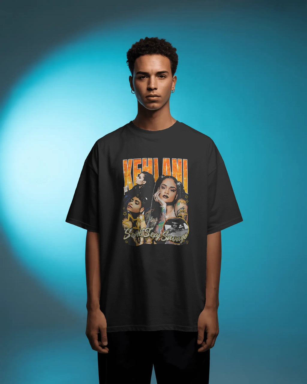 Nitorious Atelier Kehlani India Concert Oversized Black Tshirt 