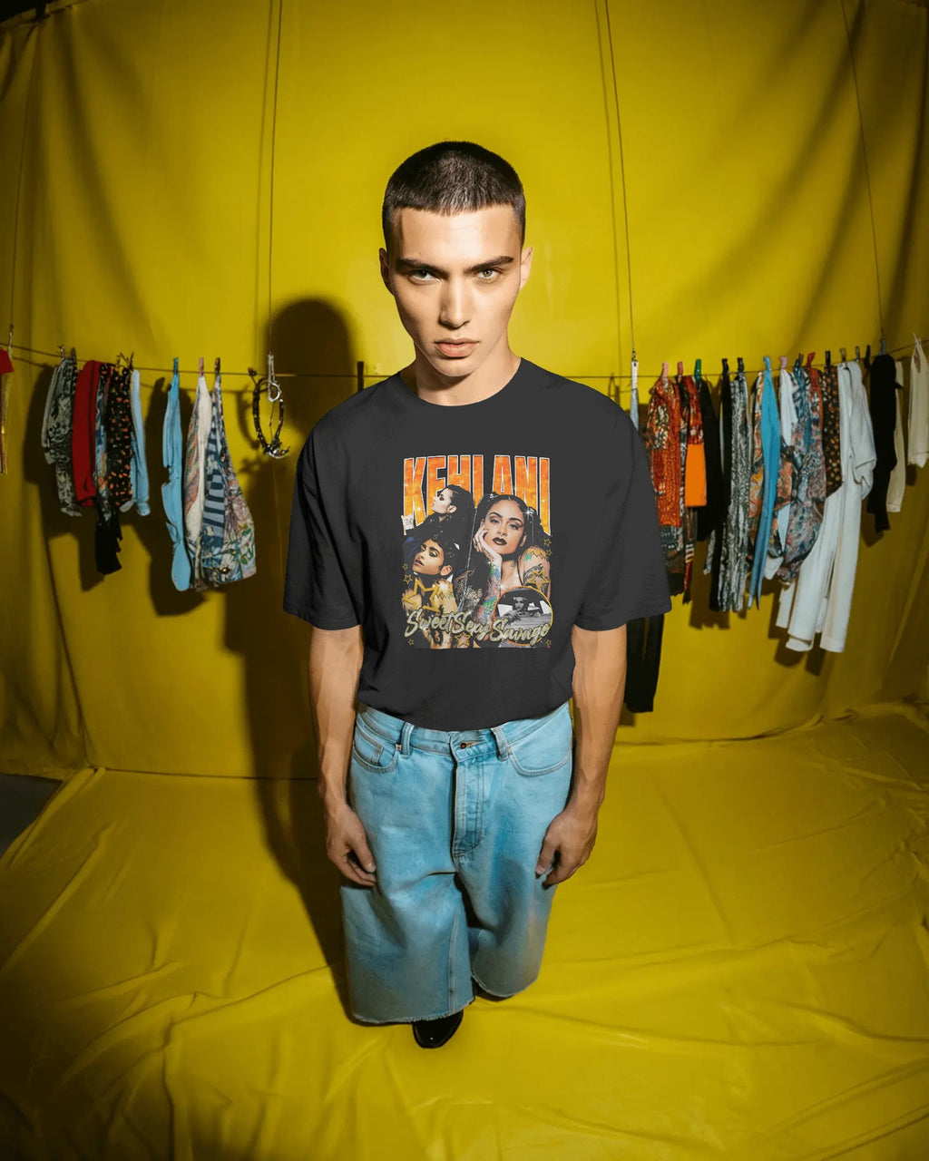 Nitorious Atelier Kehlani India Concert Oversized Black Tshirt 