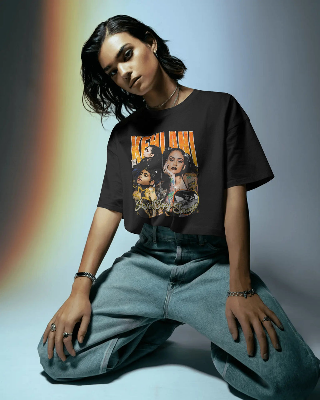 Nitorious Atelier Kehlani India Concert Oversized Black Tshirt 