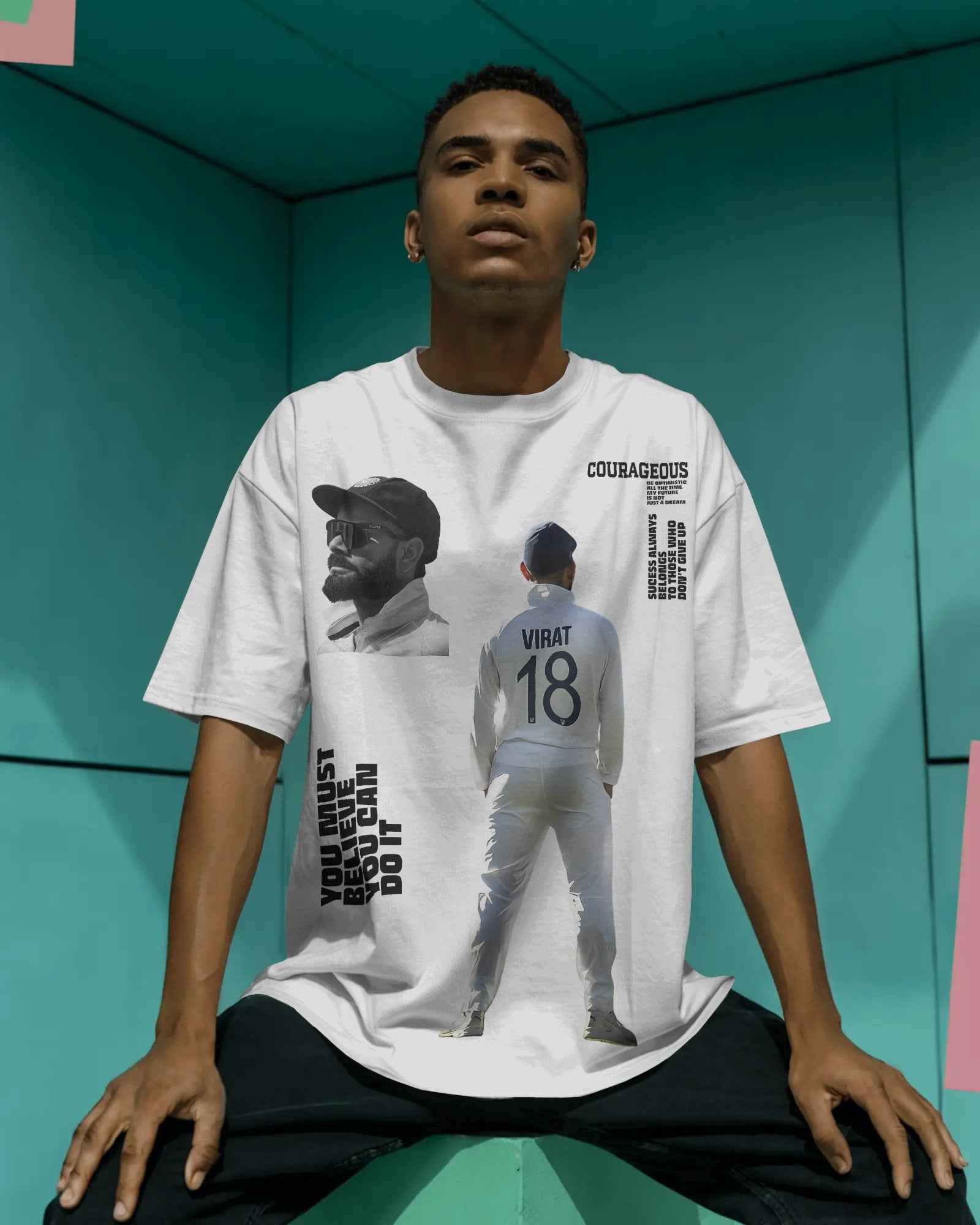 King 18 GOAT Oversized White T-Shirt