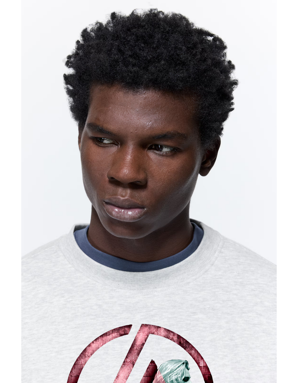 Linkin Park Duo Performance Grey Marl Sweatshirt with pink LP emblem and dual singer portraits.