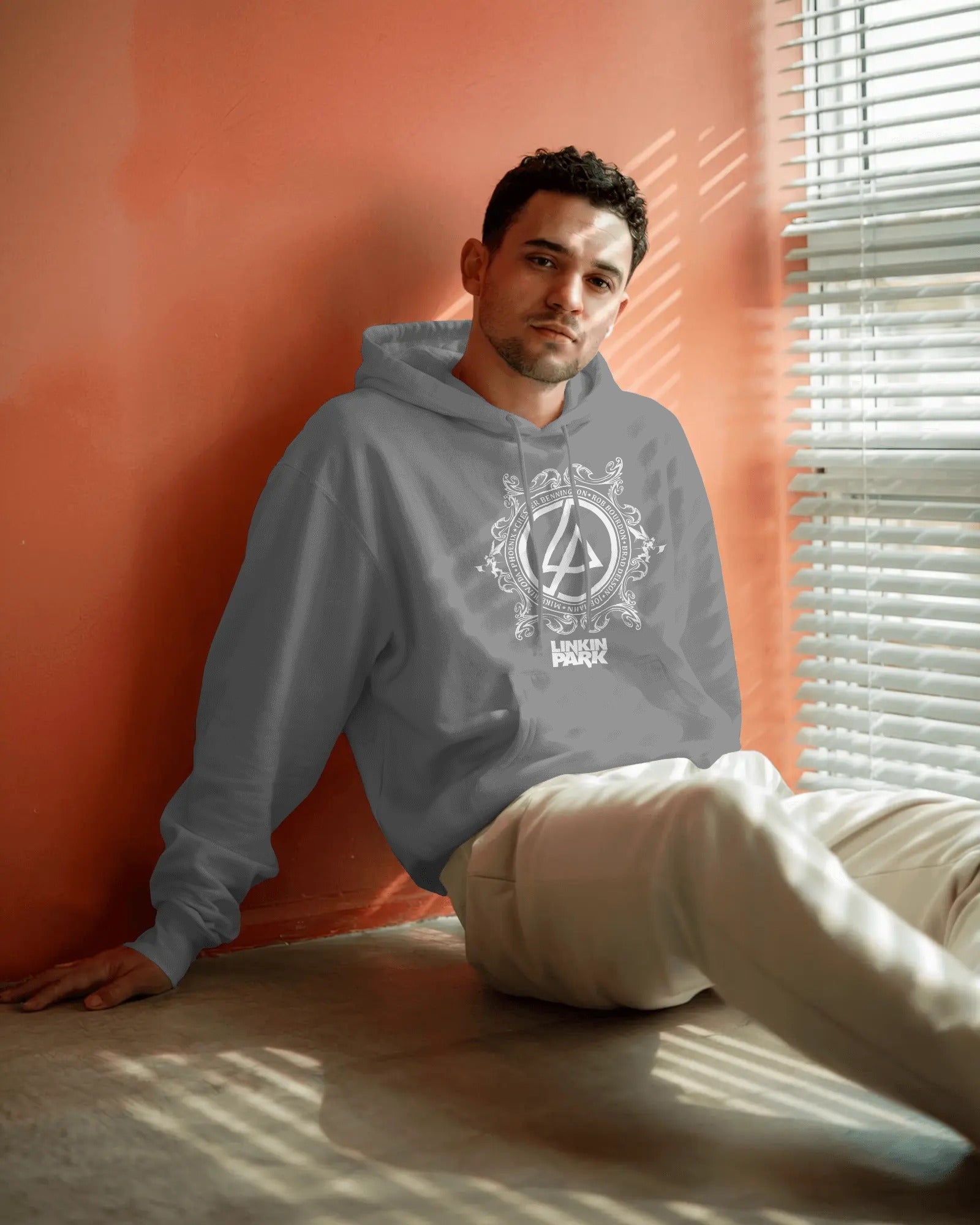 Premium Linkin Park band hoodie in grey by Nitorious Atelier